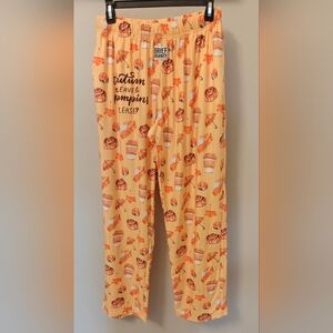 Brief Insanity "Autumn Leaves & Pumpkins Please" pajama pants size L